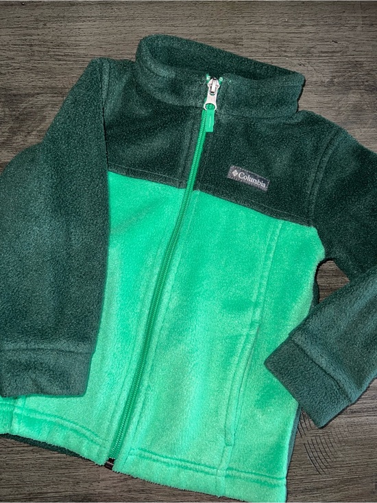 Columbia Other - Columbia Two-Tone Dark Green and Bright Green Fleece Jacket
